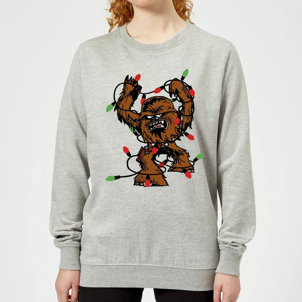 Star Wars Tangled Fairy Lights Chewbacca Women's Christmas Sweatshirt - Grey - 3XL Bild 1