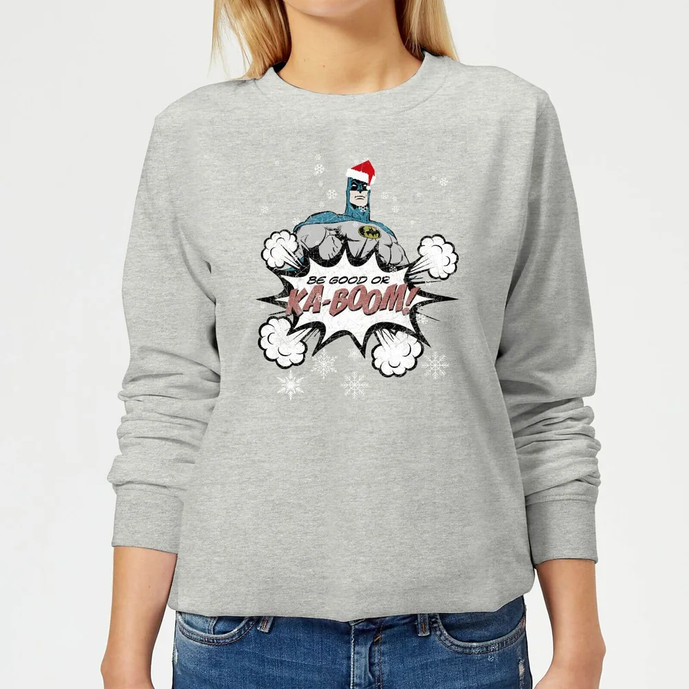 DC Batman Be Good Damen Weihnachtspullover - Grau - 3XL Bild 1