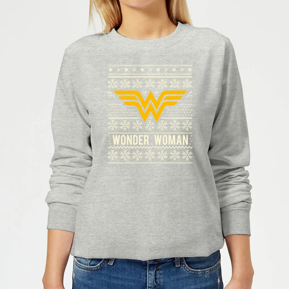 DC Wonder Woman Damen Weihnachtspullover - Grau - 3XL Bild 1