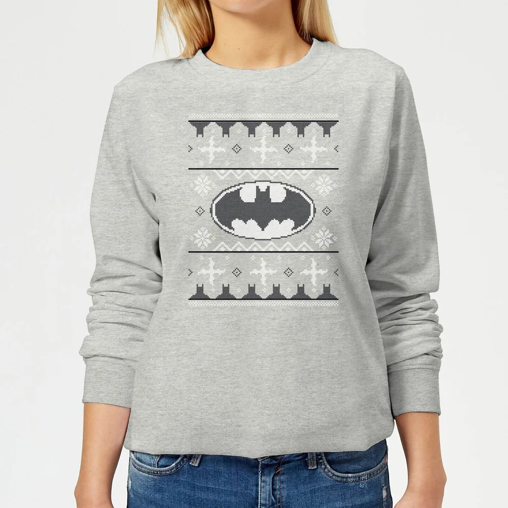 DC Batman Knit Damen Weihnachtspullover - Grau - 3XL Bild 1