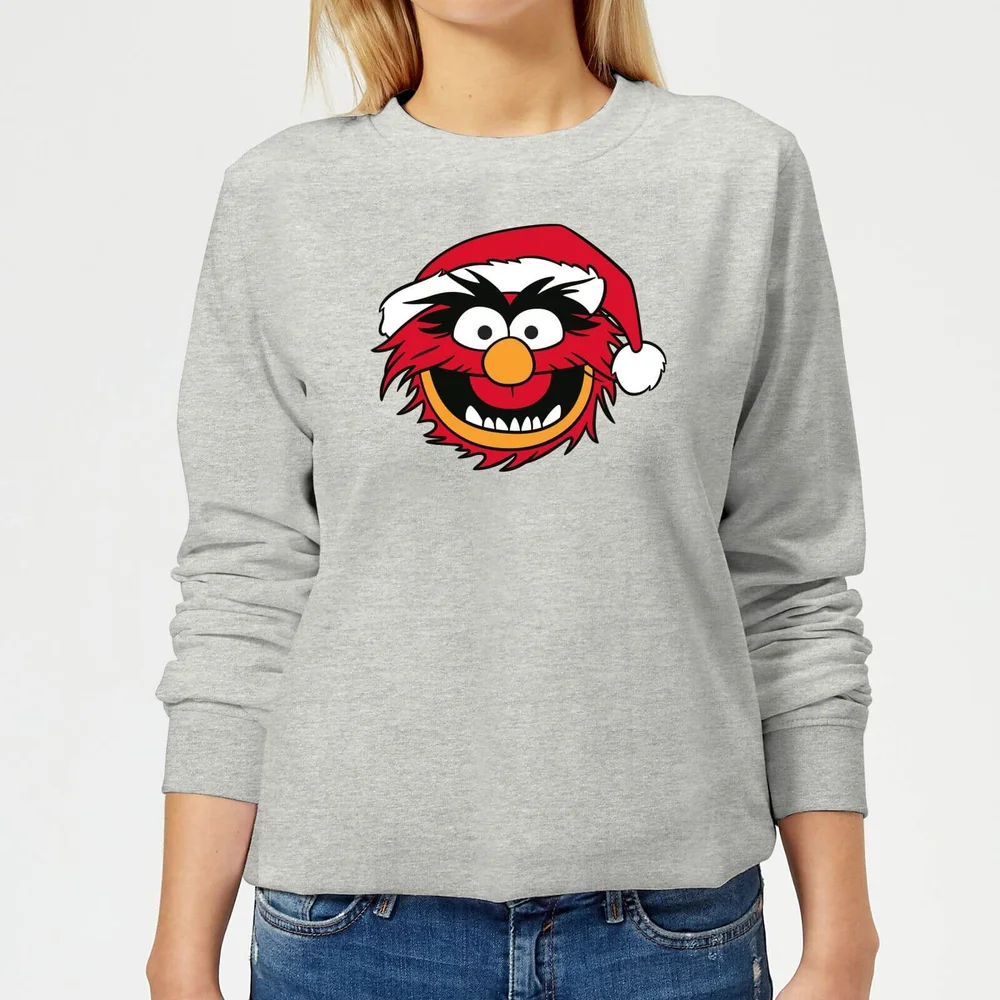 The Muppets Animal Damen Weihnachtspullover - Grau - 3XL Bild 1