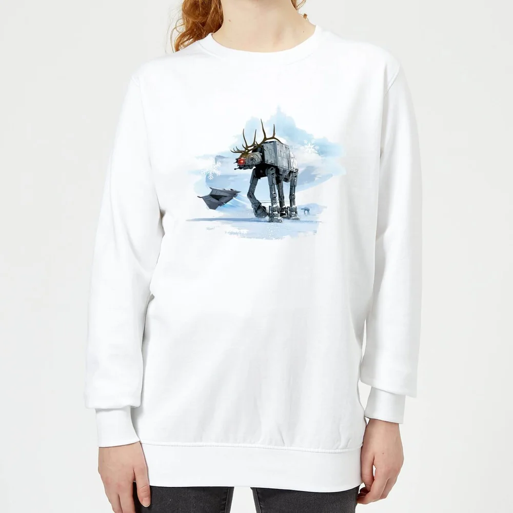 Star Wars AT-AT Reindeer Damen Weihnachtspullover – Weiß - XS Bild 1