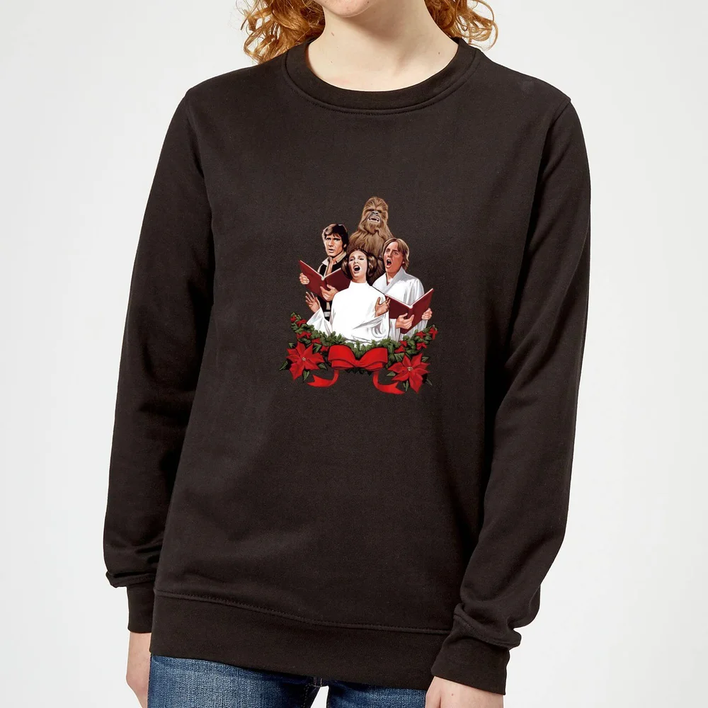 Star Wars Jedi Carols Damen Weihnachtspullover – Schwarz - XS Bild 1