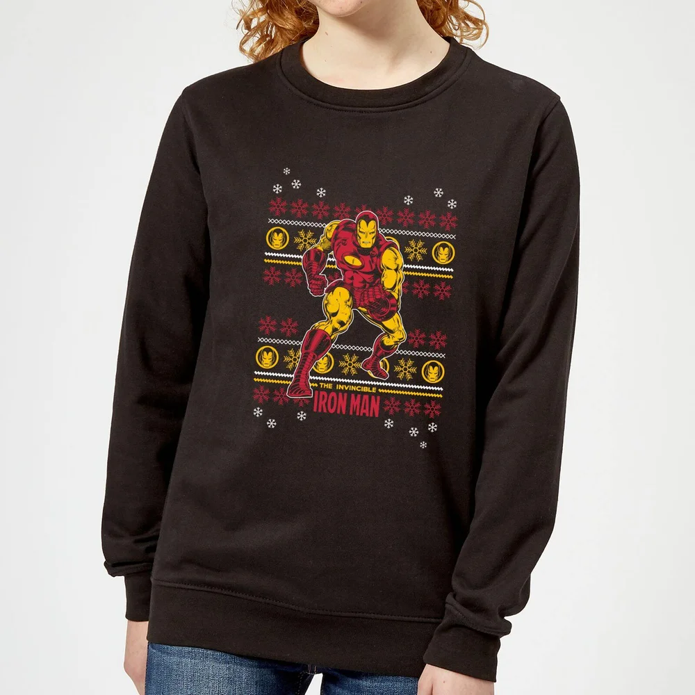 Marvel Iron Man Damen Weihnachtspullover – Schwarz - XS Bild 1
