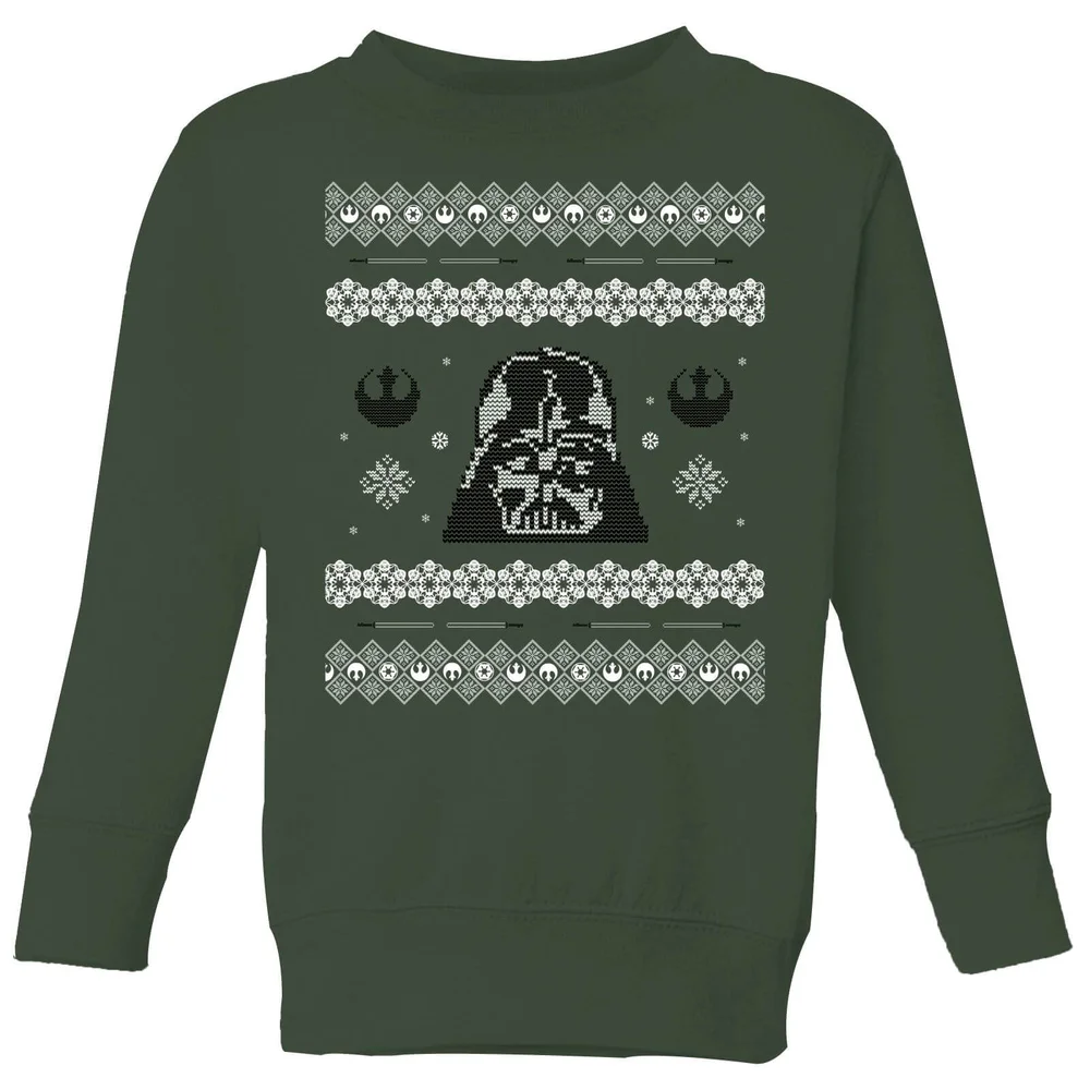 Star Wars Darth Vader Knit Kinder Weihnachtspullover – Grün - 3-4 Jahre Bild 1