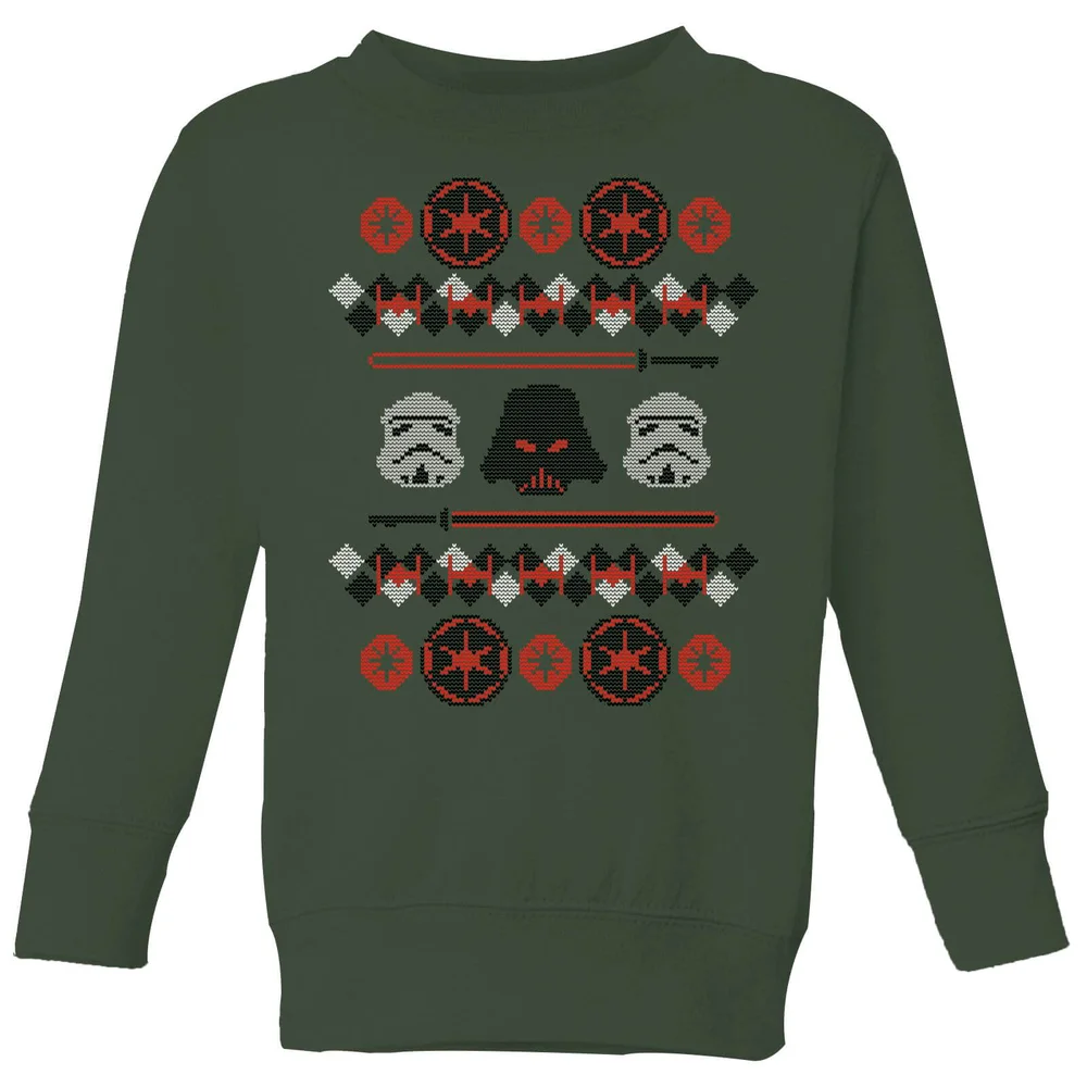 Star Wars Empire Knit Kinder Weihnachtspullover – Grün - 3-4 Jahre Bild 1