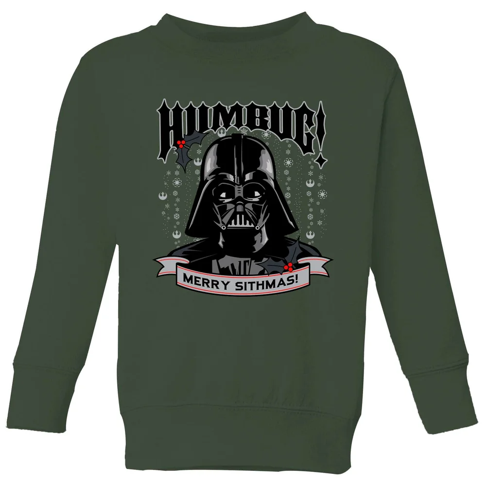 Star Wars Darth Vader Humbug Kinder Weihnachtspullover – Grün - 3-4 Jahre Bild 1