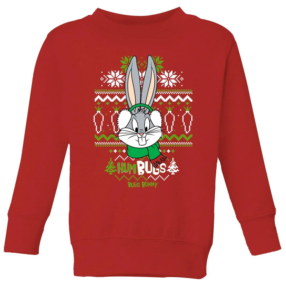 Looney Tunes Bugs Bunny Knit Kinder Weihnachtspullover – Rot - 3-4 Jahre Bild 1