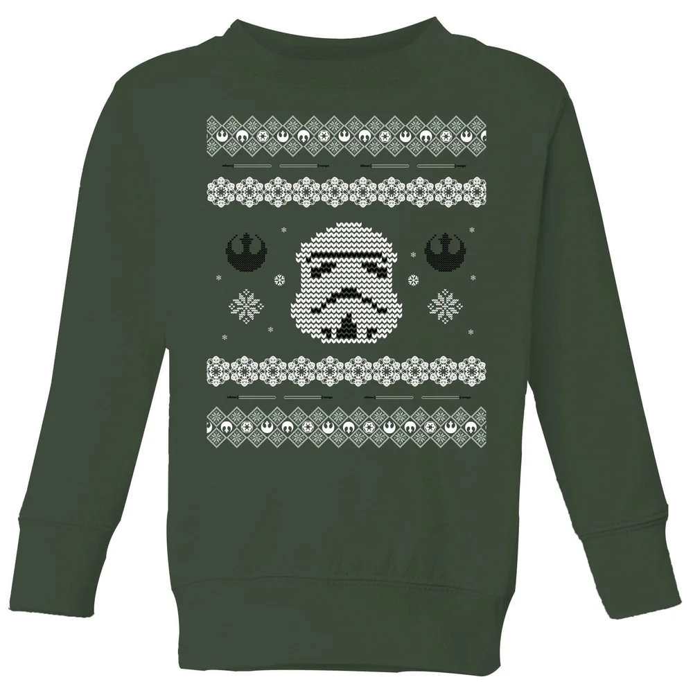 Star Wars Stormtrooper Knit Kinder Weihnachtspullover – Grün - 3-4 Jahre Bild 1
