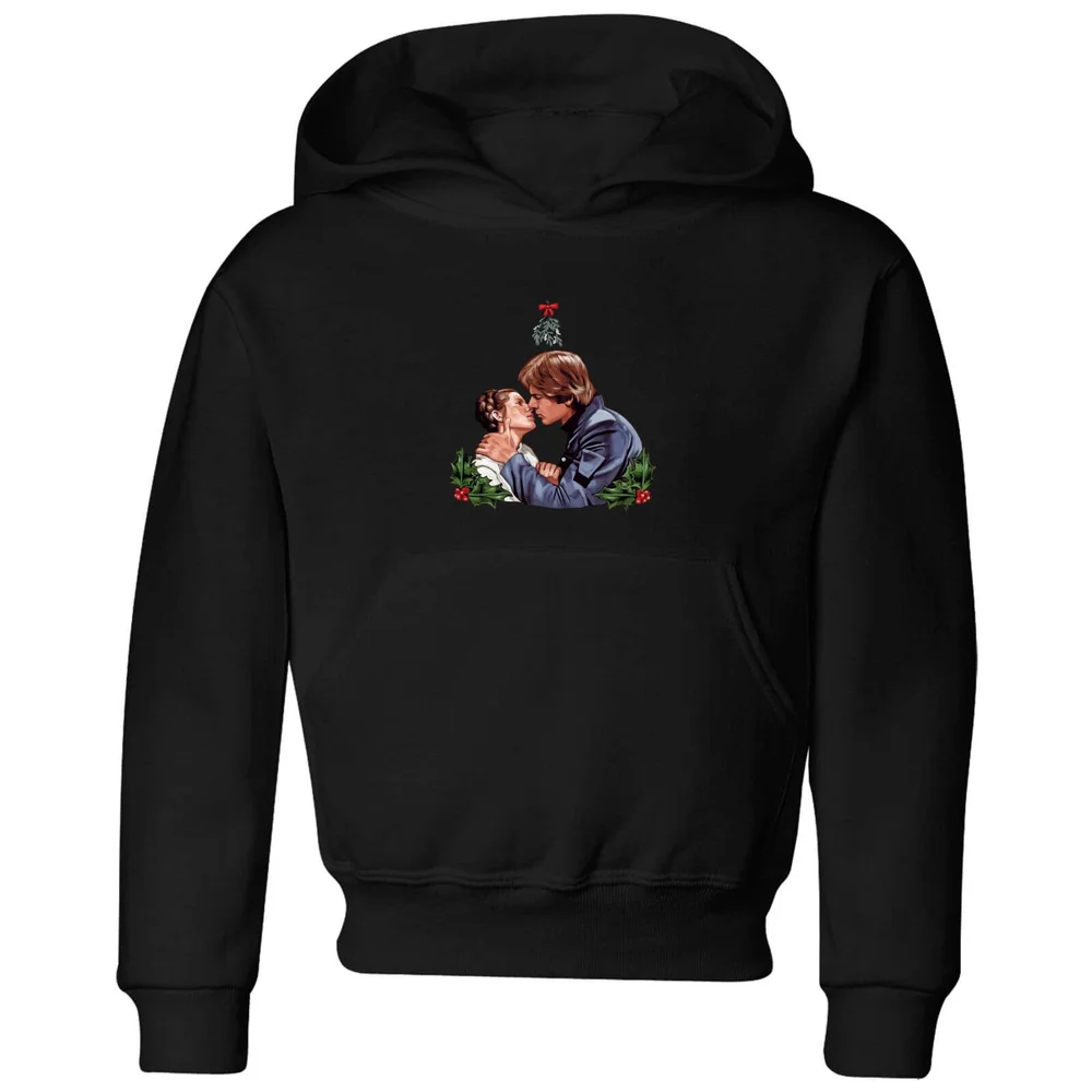 Star Wars Mistletoe Kiss Kids' Christmas Hoodie - Black - 3-4 Jahre Bild 1