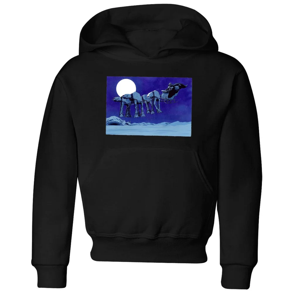 Star Wars AT-AT Darth Vader Sleigh Kids' Christmas Hoodie - Black - 3-4 Jahre Bild 1