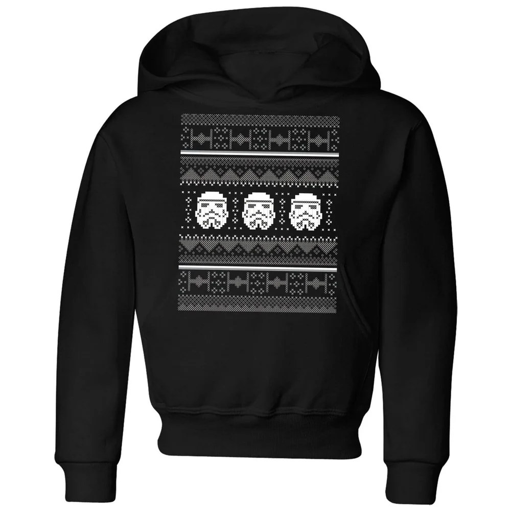 Star Wars Stormtrooper Knit Kids' Christmas Hoodie - Black - 3-4 Jahre Bild 1