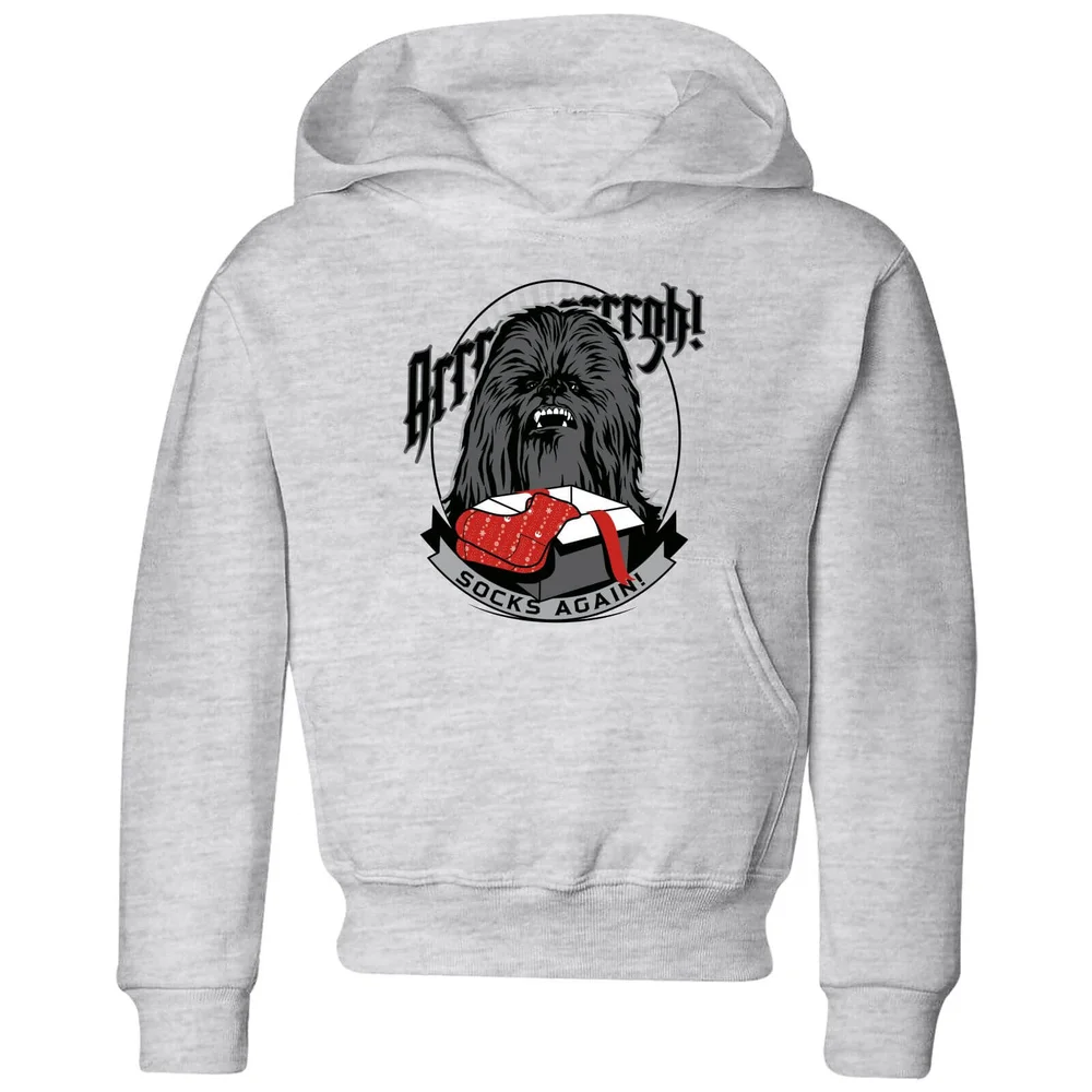 Star Wars Chewbacca Arrrrgh Socks Again Kids' Christmas Hoodie - Grey - 3-4 Jahre Bild 1