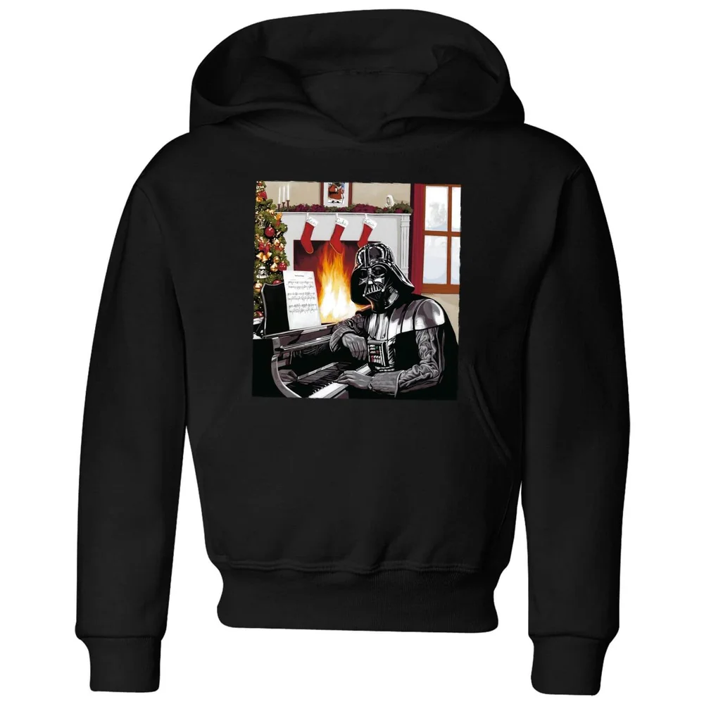 Star Wars Darth Vader Piano Player Kids' Christmas Hoodie - Black - 3-4 Jahre Bild 1