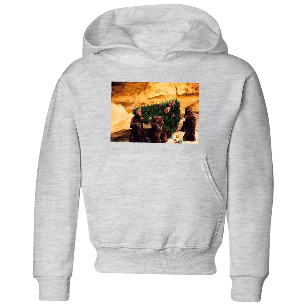 Star Wars Jawas Christmas Tree Kids' Christmas Hoodie - Grey - 3-4 Jahre Bild 1
