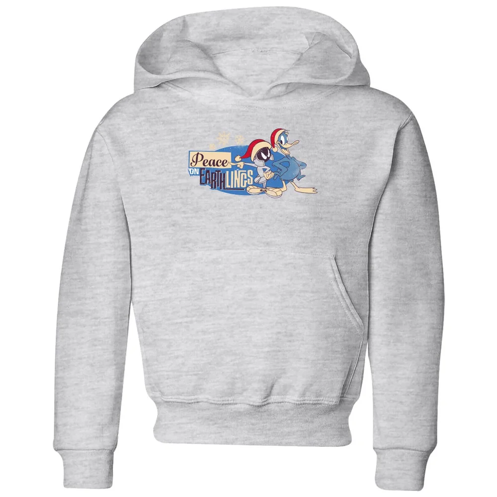 Looney Tunes Peace Among Earthlings Kinder Christmas Hoodie - Grau - 3-4 Jahre Bild 1