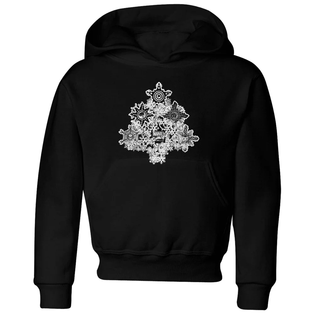 Marvel Shields Snowflakes Kids' Christmas Hoodie - Black - 3-4 Jahre Bild 1