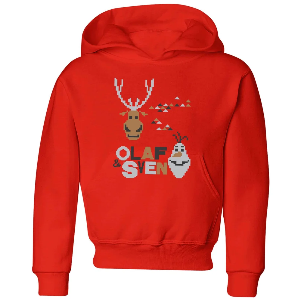 Disney Frozen Olaf and Sven Kids' Christmas Hoodie - Red - 3-4 Jahre Bild 1