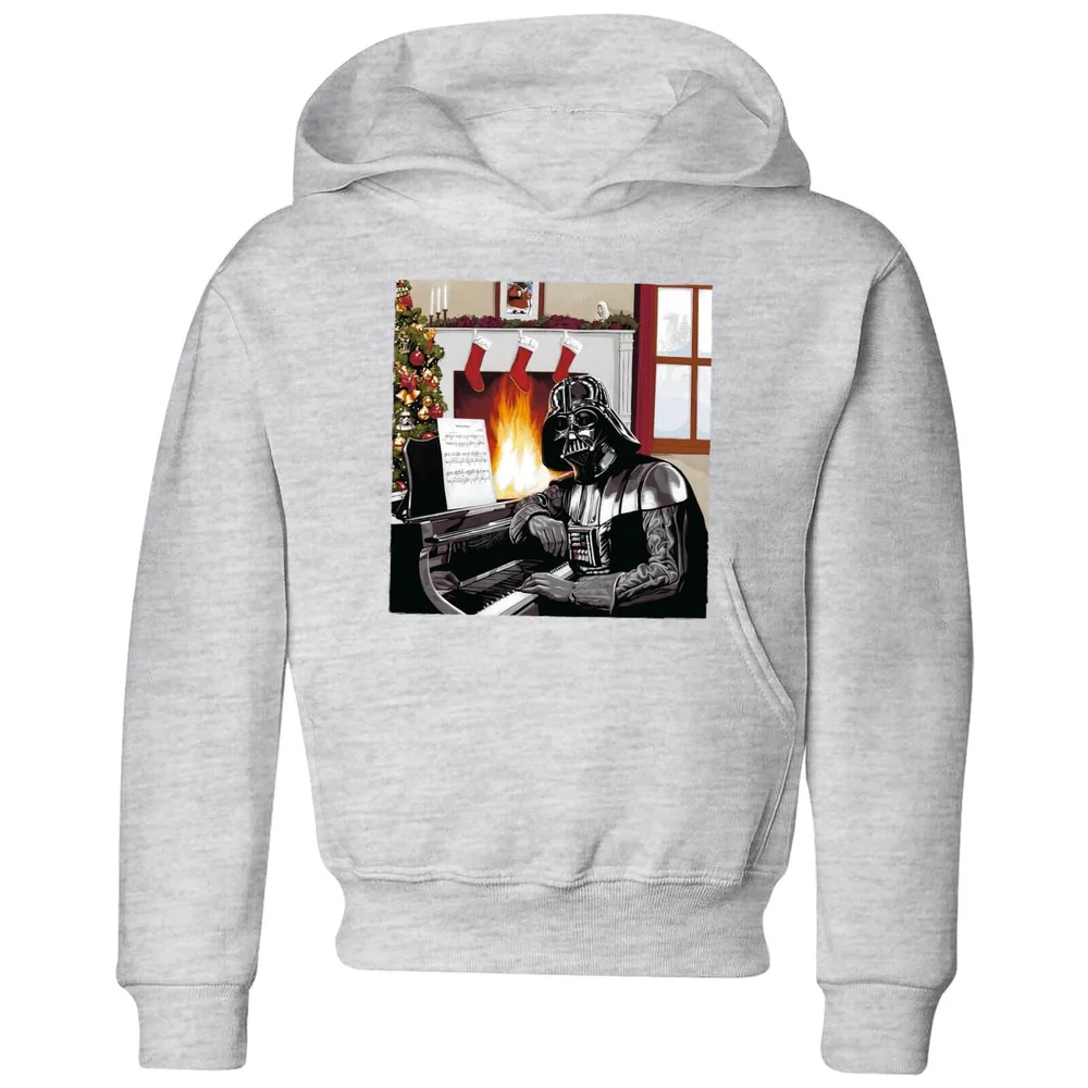 Star Wars Darth Vader Piano Player Kids' Christmas Hoodie - Grey - 3-4 Jahre Bild 1