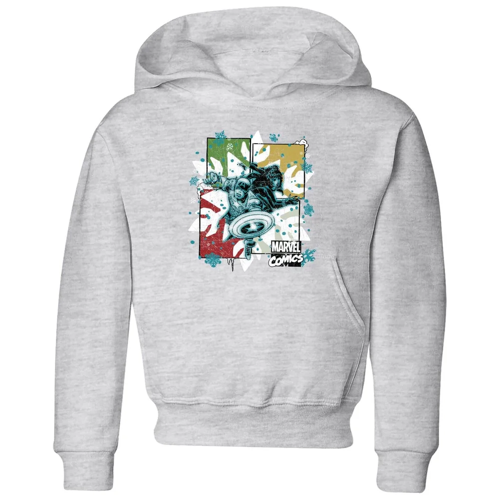 Marvel Black Widow Captain America Kids' Christmas Hoodie - Grey - 3-4 Jahre Bild 1