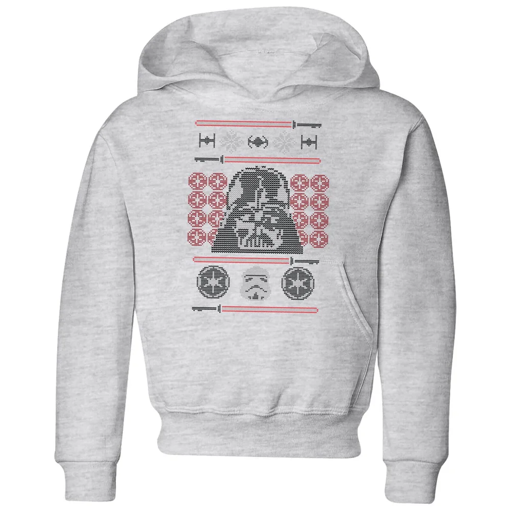 Star Wars Darth Vader Face Knit Kids' Christmas Hoodie - Grey - 3-4 Jahre Bild 1