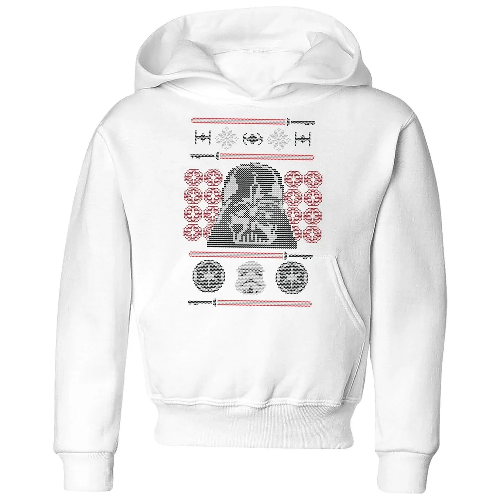 Star Wars Darth Vader Face Knit Kids' Christmas Hoodie - White - 3-4 Jahre Bild 1