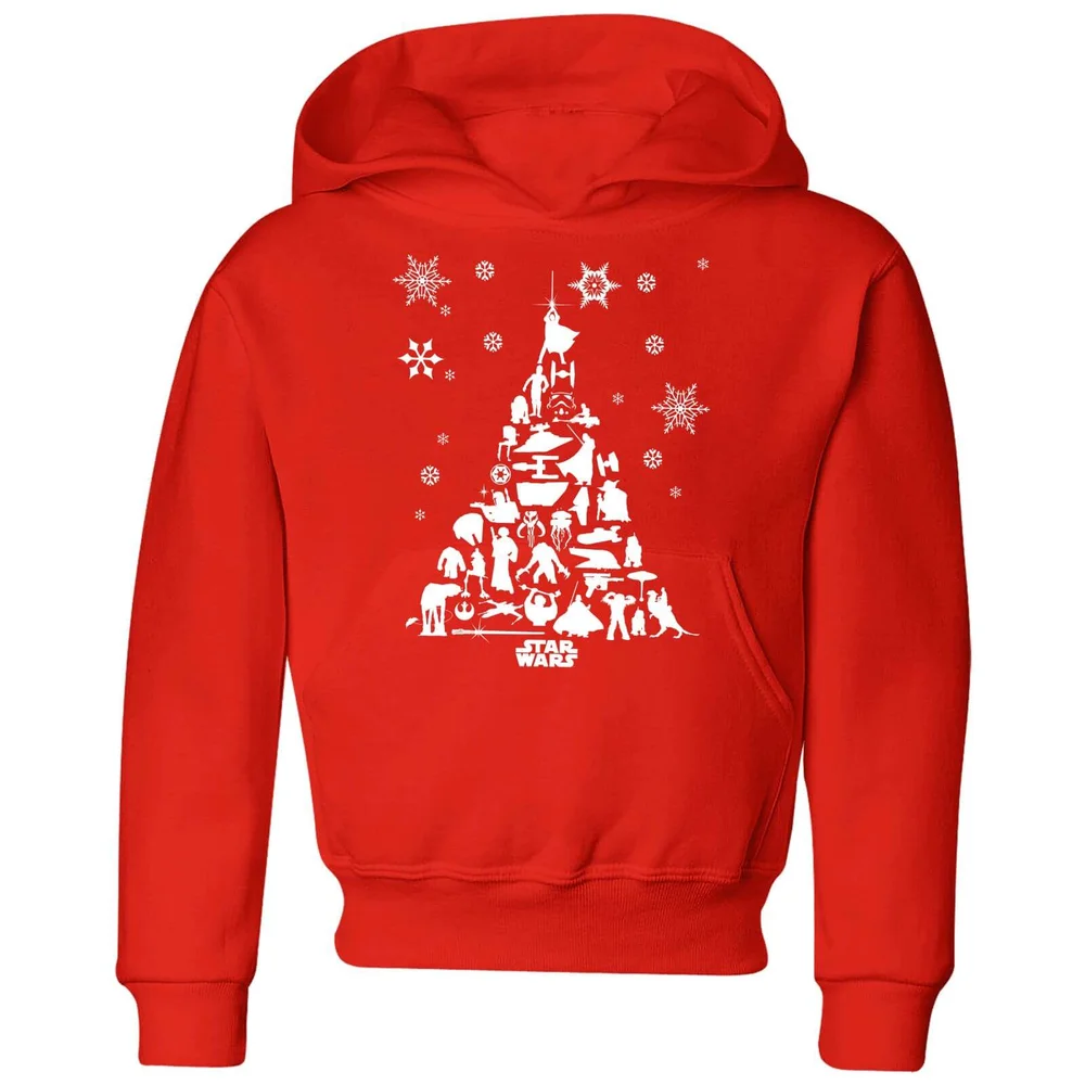 Star Wars Character Christmas Tree Kids' Christmas Hoodie - Red - 3-4 Jahre Bild 1