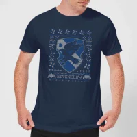Harry Potter Ravenclaw Crest Herren Christmas T-Shirt - Navy Blau