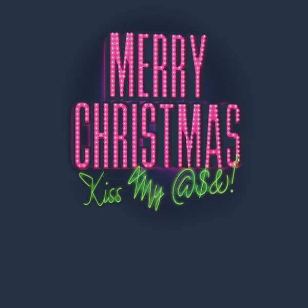 National Lampoon Merry Christmas (Kiss My @$$) Herren Christmas T-Shirt - Navy Blau