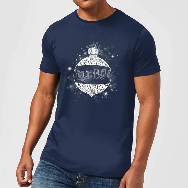 Harry Potter Yule Ball Baubel Herren Christmas T-Shirt - Navy Blau