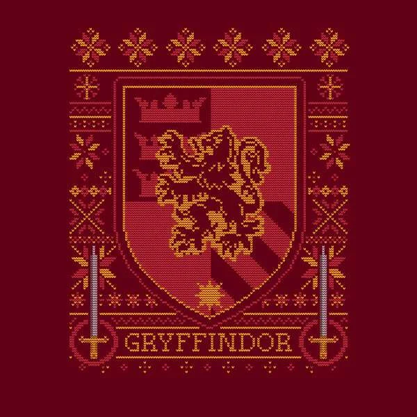 Harry Potter Gryffindor Crest Herren Christmas T-Shirt - Burgunderrot