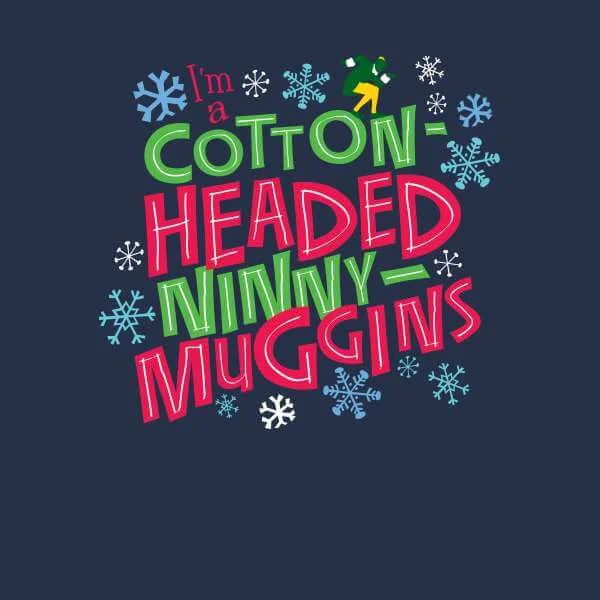 Elf Cotton-Headed Ninny-Muggins Herren Christmas T-Shirt - Navy Blau