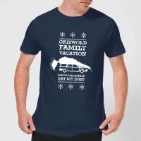 National Lampoon Griswold Vacation Ugly Knit Herren Christmas T-Shirt - Navy Blau