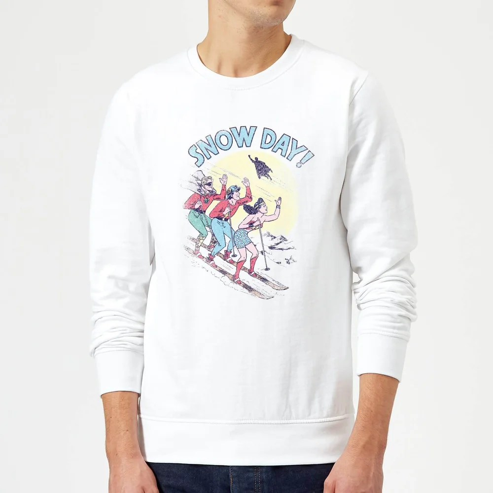 DC Comics Snow Day! Weihnachtspullover – Weiß - S Bild 1