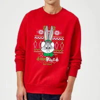 Looney Tunes Bugs Bunny Weihnachtspullover – Rot