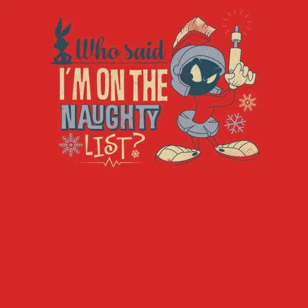 Looney Tunes Martian Who Said Im On The Naughty List Weihnachtspullover – Rot