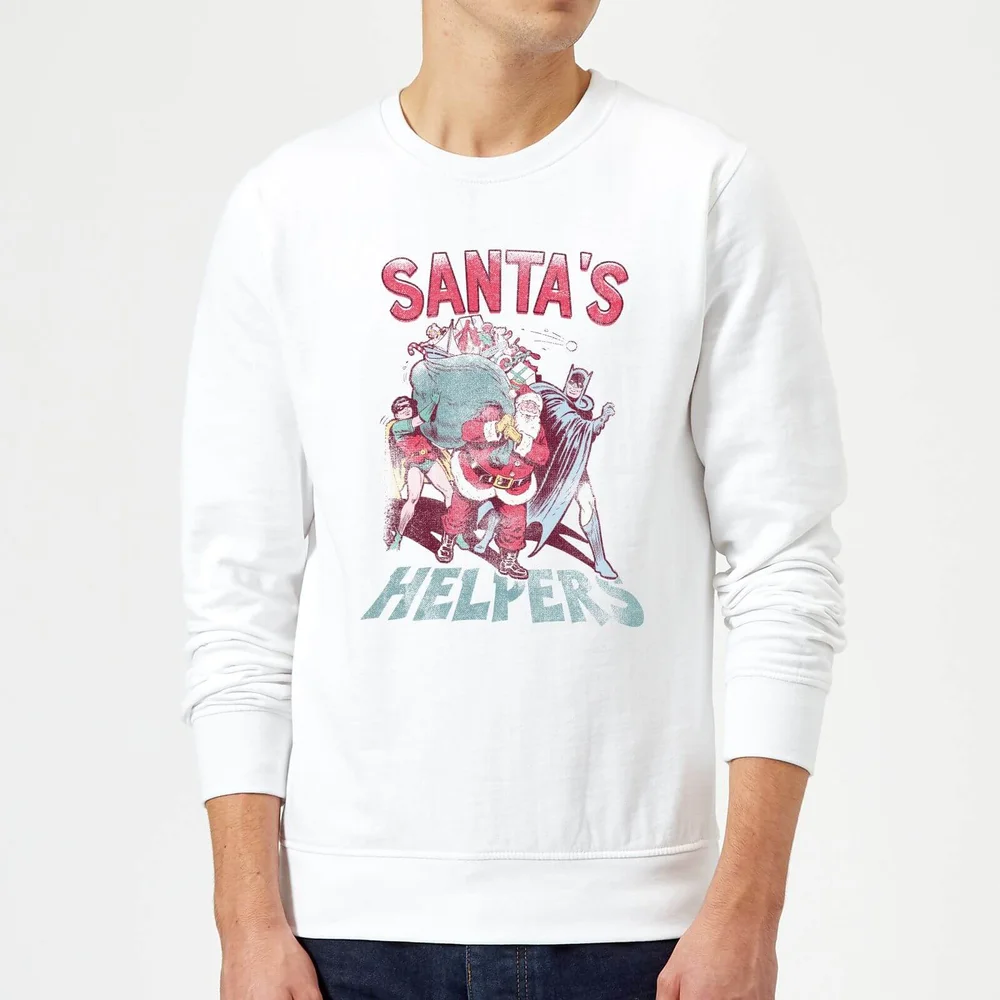 DC Comics Santa's Helpers Weihnachtspullover – Weiß - S Bild 1