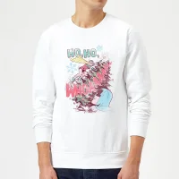 DC Comics Ho Ho Whoaaaaaaa Weihnachtspullover – Weiß