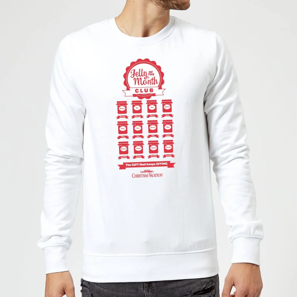 National Lampoon Jelly Of The Month Club Weihnachtspullover – Weiß - S Bild 1