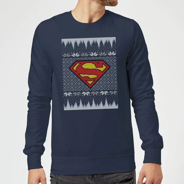 DC Comics Superman Knit Weihnachtspullover – Navy