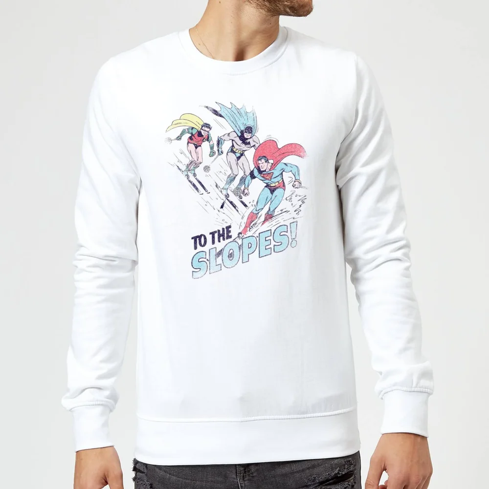 DC Comics To The Slopes! Weihnachtspullover – Weiß - S Bild 1