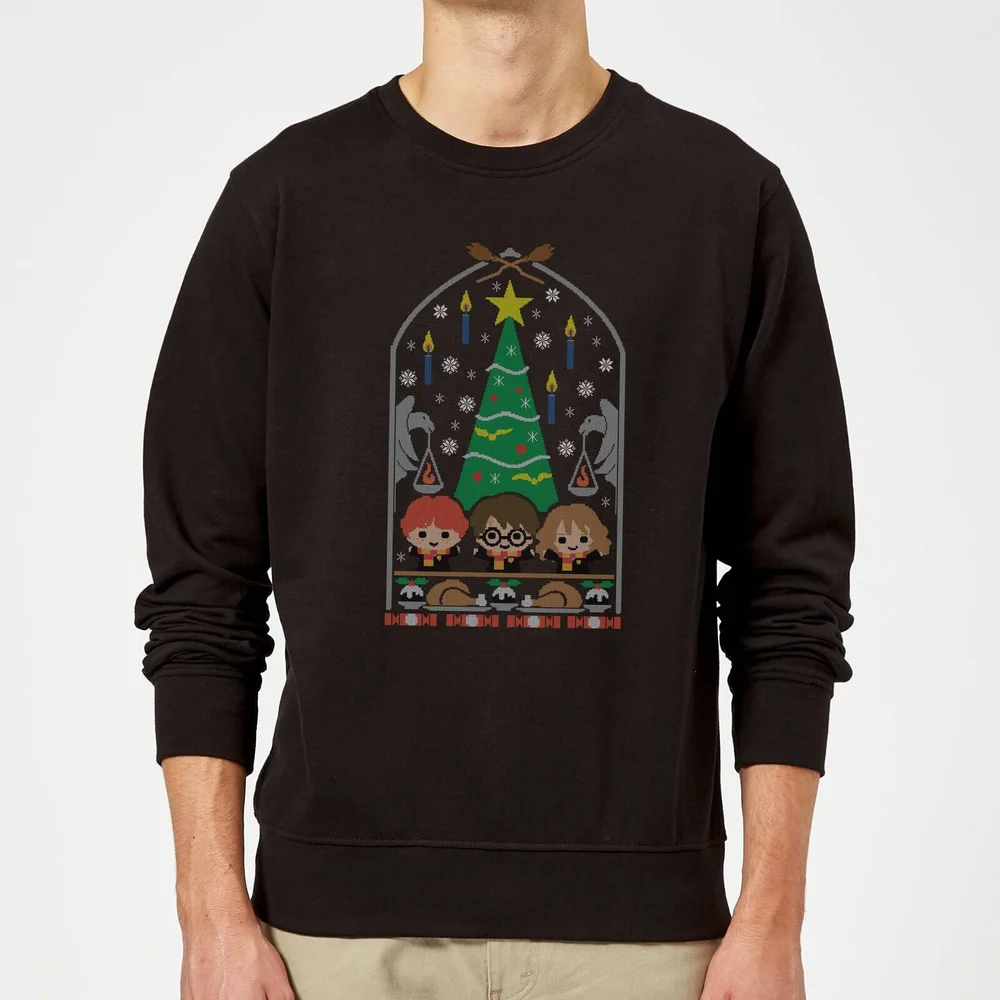 Harry Potter Hogwarts Tree Weihnachtspullover – Schwarz - S Bild 1