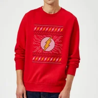DC Comics Flash Weihnachtspullover – Rot