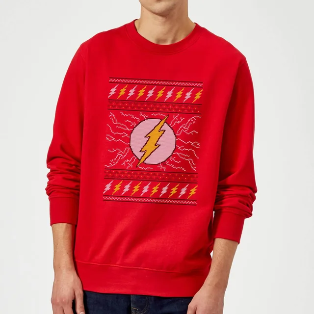 DC Comics Flash Weihnachtspullover – Rot