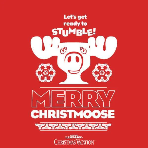 National Lampoon Merry Christmoose Weihnachtspullover – Rot