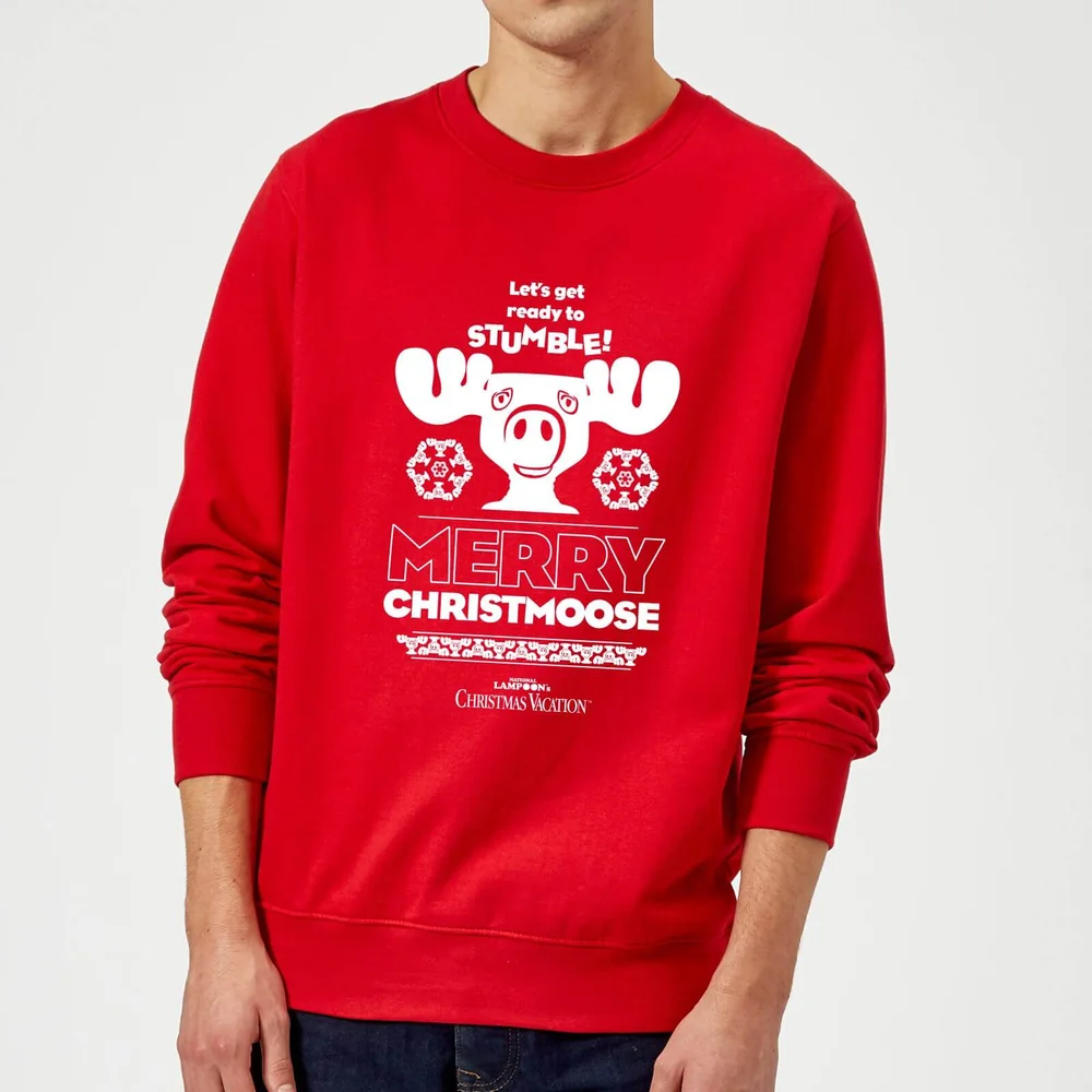 National Lampoon Merry Christmoose Weihnachtspullover – Rot - S Bild 1