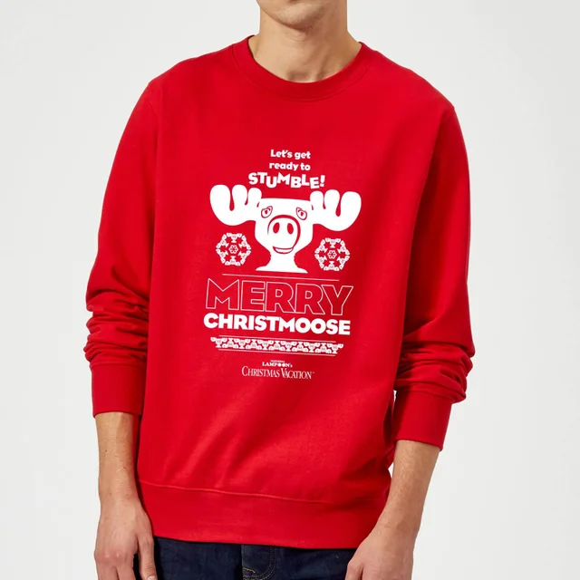 National Lampoon Merry Christmoose Weihnachtspullover – Rot