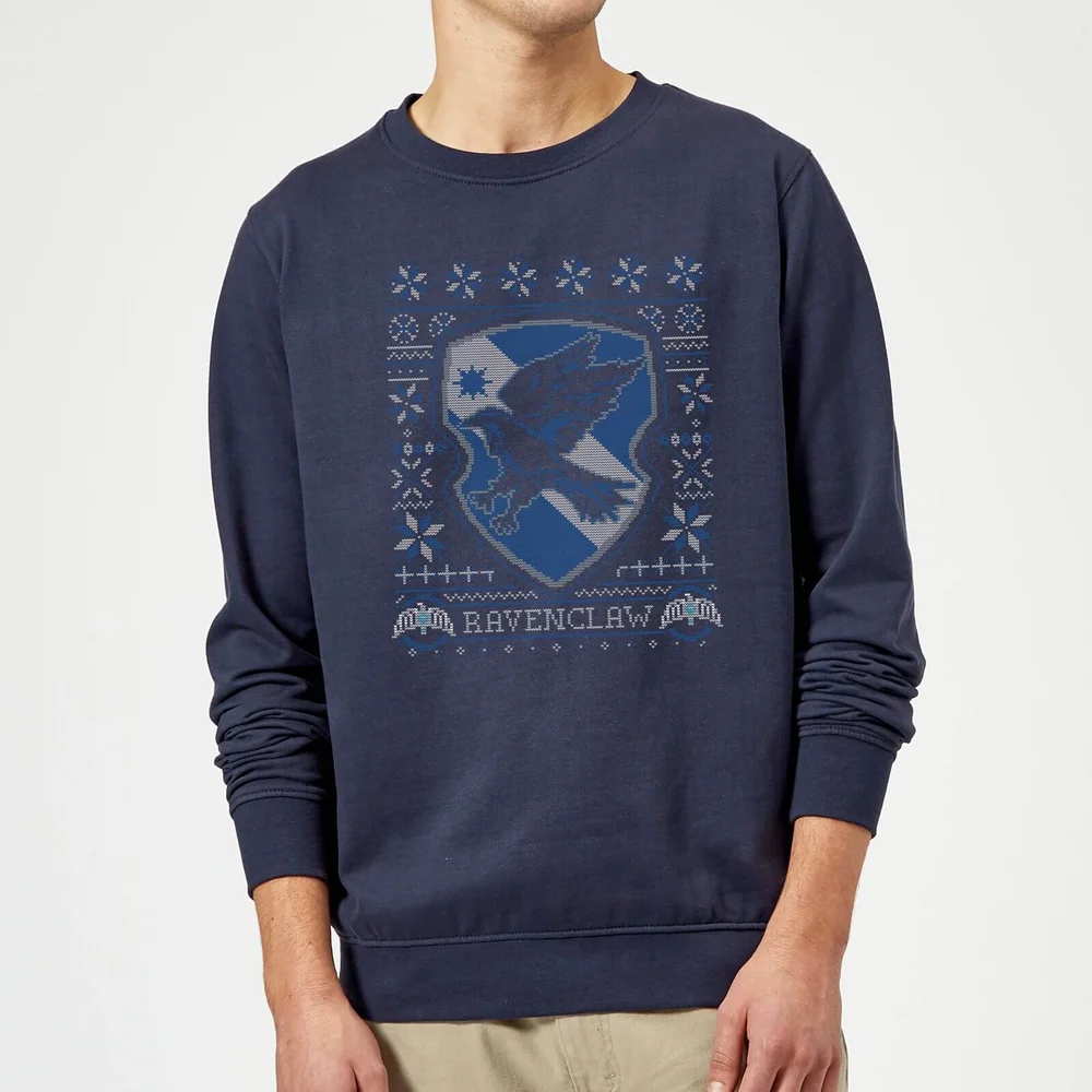 Harry Potter Ravenclaw Crest Weihnachtspullover – Navy - S Bild 1