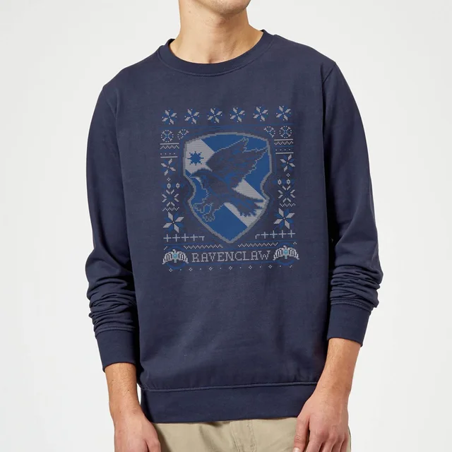 Harry Potter Ravenclaw Crest Weihnachtspullover – Navy