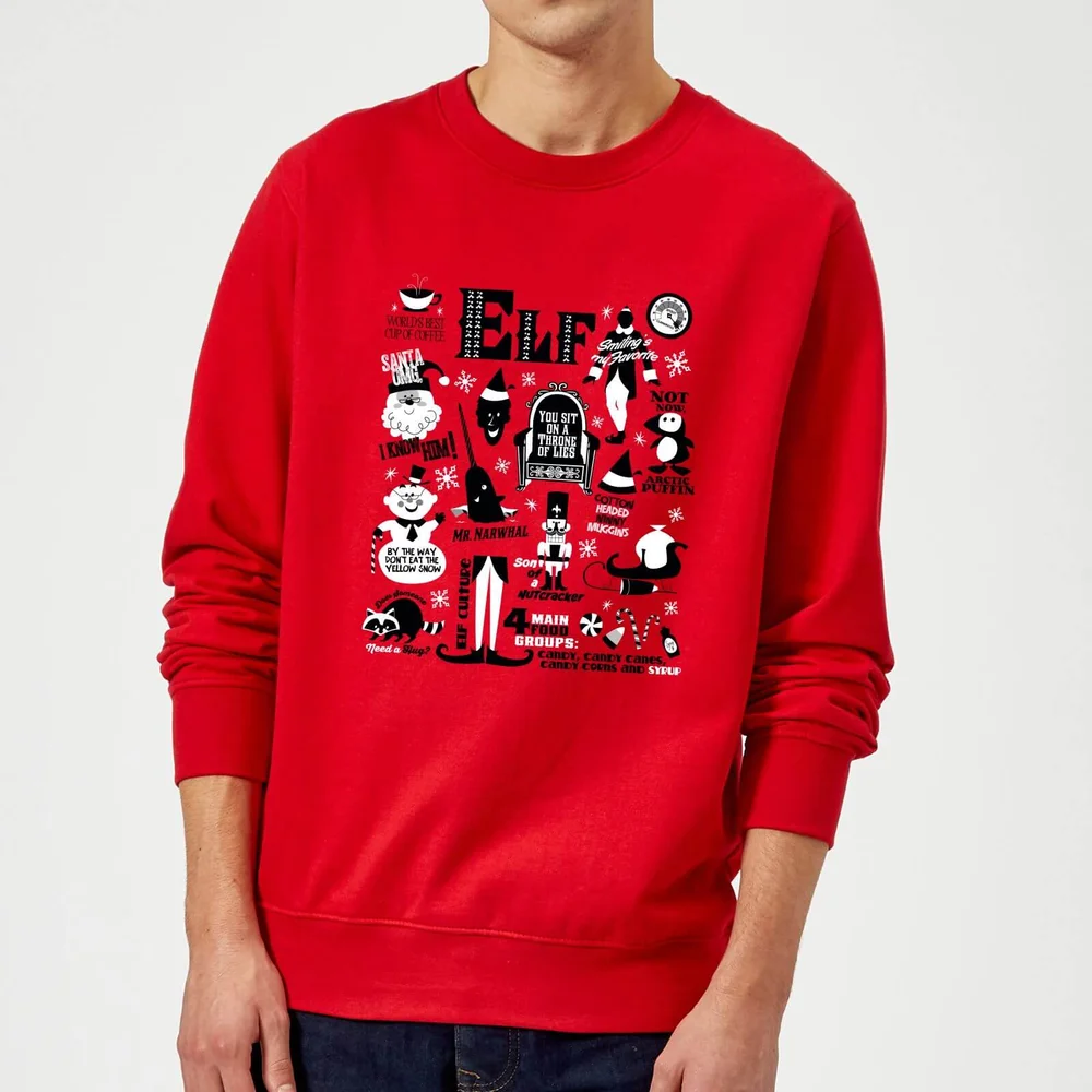 Elf Weihnachtspullover – Rot - S Bild 1